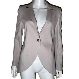 Isabella Oliver Maternity The Everyday Blazer Sz 8 (3) Nude Grey Stretch Ponte